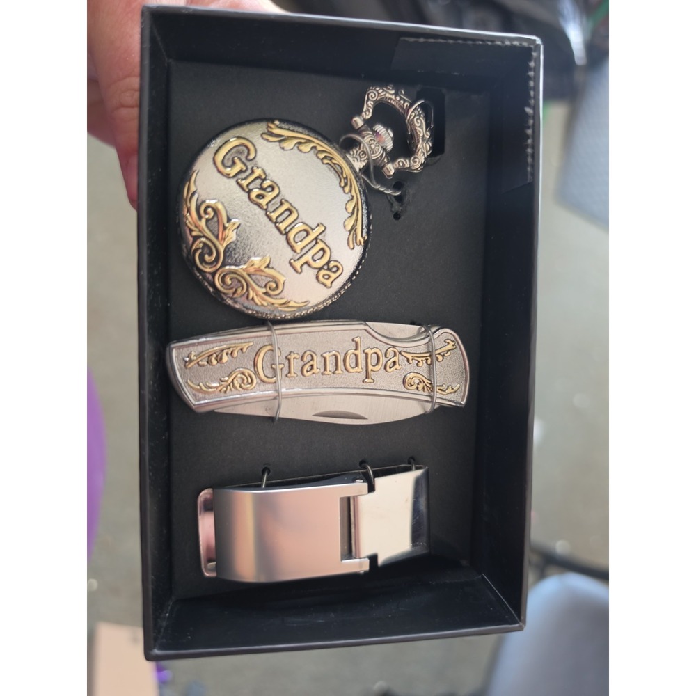 Grandpa watch,‎ money clip, knife Gift Set Brand New